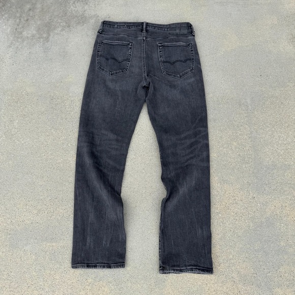 American Eagle Jeans Men Black 33x32 Straight Next Level Flex Stretch Denim - Picture 10 of 11